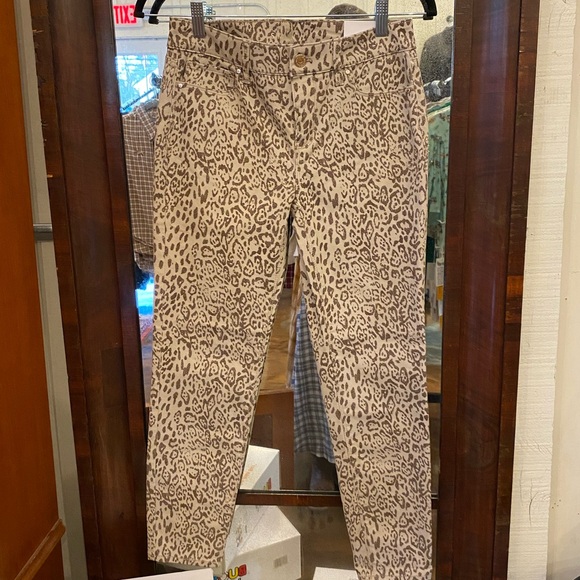 White House Black Market vintage cheetah Leopard skinny jeans NWT - Picture 2 of 3